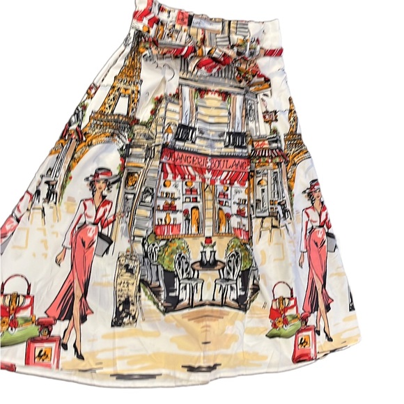 Women’s Parisian Print Skirt Size Small - Picture 1 of 2
